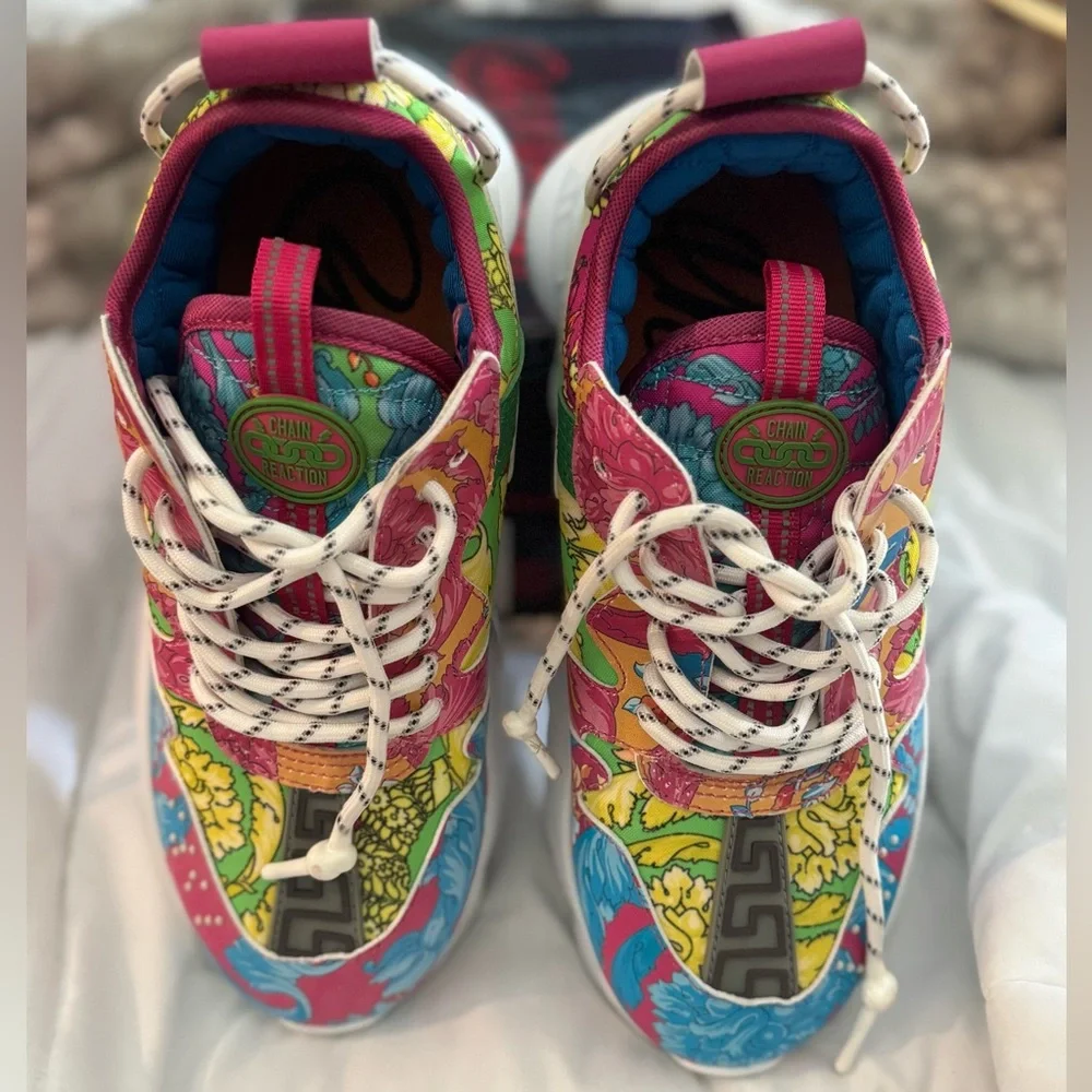 Versace | Shoes | Versace Sneaker Mix Tessuti Crosta Vitello Rosso